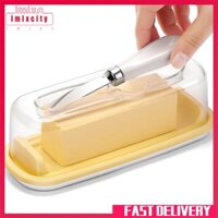 Đĩa bơ silicone Imixcity nắp trong suốt với dao an toàn máy rửa bát