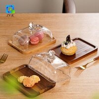 Đĩa bơ ZYJC có nắp thủy tinh Hộp đựng thực phẩm Khách sạn
