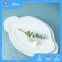 Đĩa cá hồng sứ Long Phương chính hãng - 14 inch - 35 cm