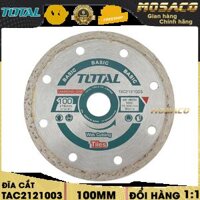 Đĩa cắt gạch có phủ hợp kim nhân tạo TOTAL TAC2121003 kích thước từ 110- 230mm. Đá cắt TOTAL kích thước lưỡi  200(8inch)X 25.4mm độ dày lưỡi 5mm đĩa cắt sử dụng cho máy cắt gạch bàn TS6082001 bảo hành 6 tháng - MOSACO