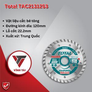 Đĩa cắt gạch khô ướt Total TAC2131253, 125x22mm
