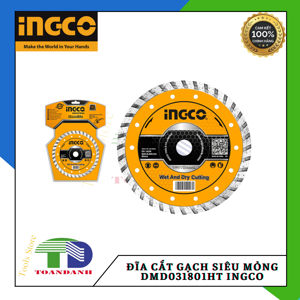 Đĩa cắt gạch siêu mỏng Ingco DMD031801HT