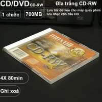 Đĩa CD ghi xoá - Đĩa CD-RW Maxell 700MB 80min 1-4X - CD Rewritable Maxell