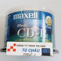 Đĩa CD Maxell CD-R 80 MQ Speed Comatible 52X-700MB-80MIN (Lốc 10 Đĩa / Lốc 50 Đĩa )