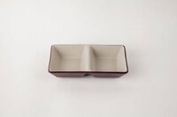 Dĩa Chấm 2 Ngăn Nhám Hai Lớp