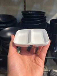 Đĩa chấm gia vị Melamine Thái Lan Trắng bóng DV188
