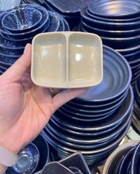 Đĩa chấm gia vị Melamine Thái Lan Nâu Đá DV188
