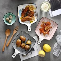 Đĩa chảo gốm ZENTANGLE PATTERN phong cách Nhật Bản | ZPDC