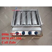 Địa chỉ mua bếp nướng đa năng chạy gas chất lượng tốt- Bếp nướng hàu 4 họng to không khói