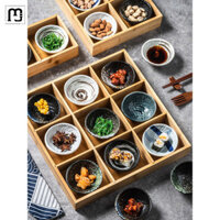 Đĩa Chia Ngăn Bộ Đồ Ăn Bằng Gốm Sứ Nhật Bản Đĩa Ăn Jiugongge Đĩa Gia Vị Sushi Món Tráng Miệng Sốt Nhật Bản