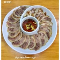 Đĩa chia ngăn chấm bằng sứ