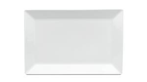 Dĩa chữ nhật lá 25 x 17 cm – Daisy – Trắng