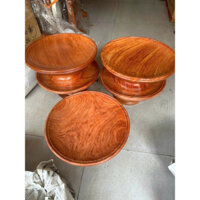 Đĩa chưng trái cây thờ cúng gỗ hương đá ngang 20 cm