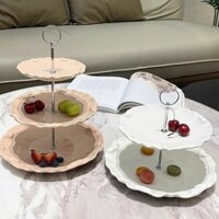 Đĩa Dây Gốm Lá Sen, Máy Tính Để Bàn Tại Nhà Đĩa Trái Cây Tinh Tế Đĩa Trưng Bày Kẹo, Đĩa Đựng Bánh Nhiều Lớp Sáng Tạo