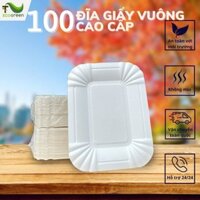 Đĩa, dĩa giấy chữ nhật dùng 1 lần