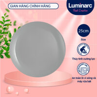 Đĩa (dĩa) thủy tinh Luminarc Diwali Granit 25cm P0870, dùng lò vi sóng, máy rửa bát | Hàng chính hãng