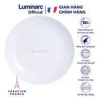 Đĩa (dĩa) thủy tinh Luminarc Diwali 27cm D7360, dùng trong lò vi sóng và máy rửa bát | Hàng chính hãng