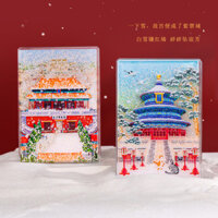 Địa điểm du lịch chính Bắc Kinh, nam châm tủ lạnh cát chảy AR, Cửa hàng quà tặng Cung điện Mùa hè Tử Cấm Thành Thiên An Môn, bán buôn quà tặng văn hóa và sáng tạo