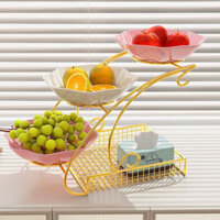 Đĩa đựng bánh kẹo 3 tầng uốn lượn đa năng