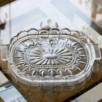 Đĩa đựng Bánh kẹo Tulip Pha lê Bohemia Tiệp khắc