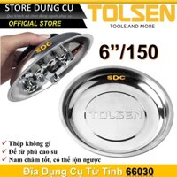 Đĩa dụng cụ từ tính, khay nam châm 6"/150mm Tolsen 66030, Khay đựng ốc vít, bu lông, đai ốc có từ tính khay từ tính