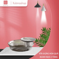 ĐĨA ĐỰNG HOA QUẢ BÁNH KẸO 2 TẦNG