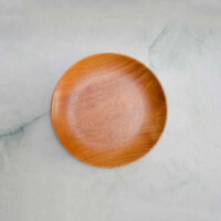 Dĩa dựng thức ăn hình tròn bằng gỗ xà cừ cao cấp tiện dụng - ORI NỘI THẤT HÀN QUỐC