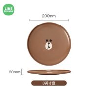 Đĩa đựng thức ăn size trung Line Friends