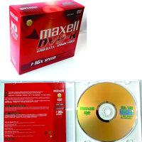 Đĩa DVD-R 4.7GB Maxell - Hàng chính hãng Hộp 10 đĩa - 10 vỏ đựng