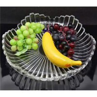 Dĩa gềnh đá lớn đường kính 29cm , dĩa thủy tinh cao cấp loại lớn , dĩa trưng này thức ăn / khay thủy tinh