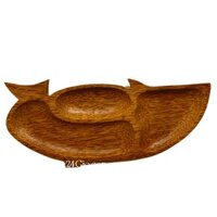 DĨA GỖ DỪA HÌNH CON CÁ HEO LÀM HANDMADE TỪ GỖ THÂN CÂY DỪA: MÃ SP: 443- SAM LÊ SHOP