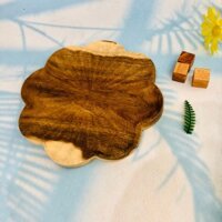 Đĩa Gỗ Keo Hình Bông Hoa 22 cm, Đĩa Làm Thủ Công Của Craft Closet