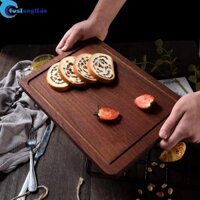 Đĩa gỗ nguyên khối RAYNAG, Khay bít tết vuông mịn, Thớt dày bằng gỗ bền Khay tráng miệng khách sạn
