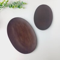 Đĩa Gỗ Tần Bì Hình Bầu Dục, Oval Màu Socola, Đĩa Đựng Hoa Quả Đồ Tráng Miệng, Decor Trang Trí Chụp Ảnh