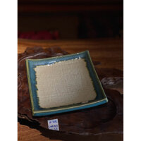 Đĩa gốm mộc vuốt tay, khá mới , cốt dày dặn giữ nhiệt tốt