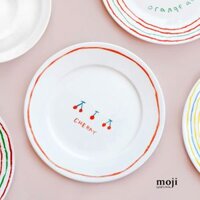Đĩa gốm sứ Fruit cherry cute art 20cm