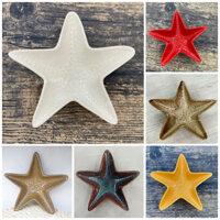 Đĩa hình ngôi sao 5 cánh nhiều màu khác nhau  ♥️ D23cm - Gốm sứ Bát tràng