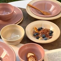Đĩa Hộ Gia Đình Bát Cơm Đĩa Bộ Đồ Ăn Gốm Tây Thực Phẩm Pasta Ăn Sáng Đĩa Món Ăn
