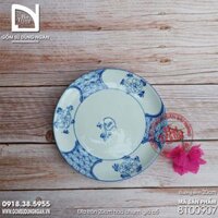 Đĩa hoa chanh cổ bộ bát chiết yêu Bát Tràng giả cổ - 20cm