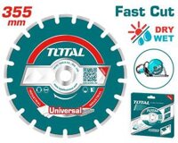 Đĩa hợp kim nhân tạo dùng cắt nhựa đường và bê tông 355mm hiệu Total TAC2113551