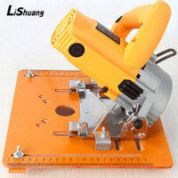 Đĩa hướng dẫn cưa LISHUANG, 90° Cắt phẳng Tấm đế cưa tròn có thể điều chỉnh, Tấm đế máy cắt Không cần đục lỗ Hướng dẫn đường ray Tấm đáy