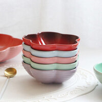 Đĩa hương vị màu sắc mát mẻ CREUSET Đĩa xương gia đình Đĩa hoa mận Đĩa nổi tiếng internet Bát nhỏ Pháp Đĩa nước chấm LE ILLY
