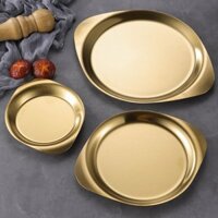 Đĩa Inox Đôi Tai Hải Sản Đĩa Cơm Nhà Hàng Vàng Ăn Nhẹ Đĩa Đĩa Thương Mại Nướng Nồi Khô Đĩa Nướng Đĩa Nướng20250207