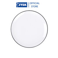 Đĩa  JYSK nID  sứ trắng bóng viền đen  DK20.5x2cm