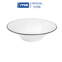 Đĩa JYSK nID sứ trắng bóng viền đen 24.3x5.5cm