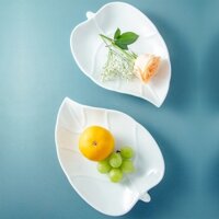 Đĩa Lá Sâu Sứ Trắng Cao Cấp Long Phương - BB Mart