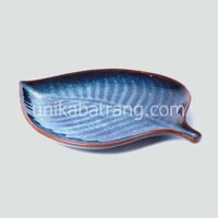 Đĩa Lá Xoaì Men Xanh Hoả Biến 2 Size - Khay Lá Xoài Men Xanh Hoả Biến - Gốm Sứ Cao Cấp Bát Tràng - S1 30cm x 22cm