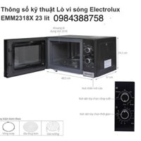 Đĩa lò vi sóng Electrolux 23l EMM2318X