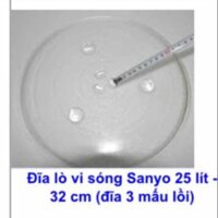 ĐĨA LÒ VI SÓNG SANYO 25 LÍT -32CM CÓ MẤU LỒI