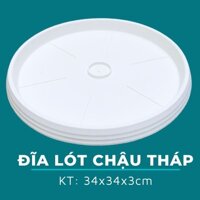 Đĩa lót chậu tháp - phụ kiện chậu tháp trồng rau hữu cơ, trồng hoa - Màu Trắng